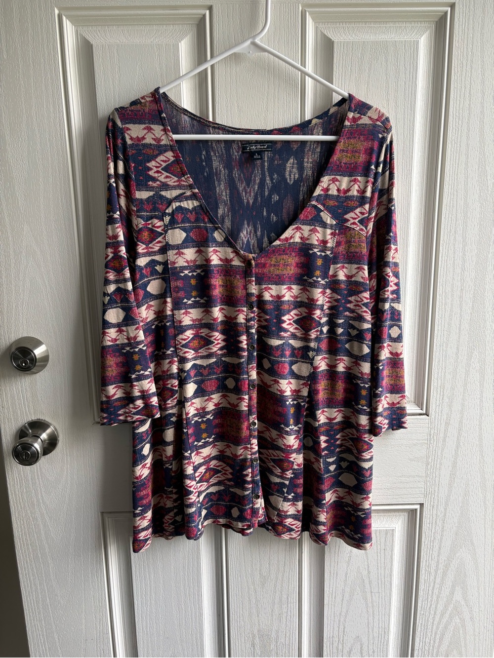 Lucky Brand Women’s Large Southwestern Aztec Tunic Top